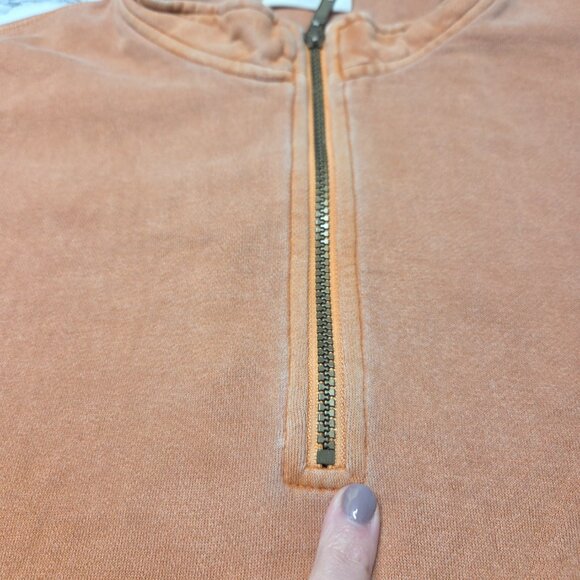 Orvis Men's Orange Gray Quarter Zip Longsleeve Pullover Sweatshirt Bundle (Flaw) - Picture 10 of 15